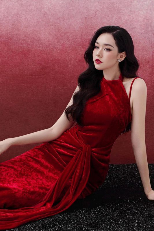 Canes Sheath Sleeveless Velvet Midi Dress - MEAN BLVD