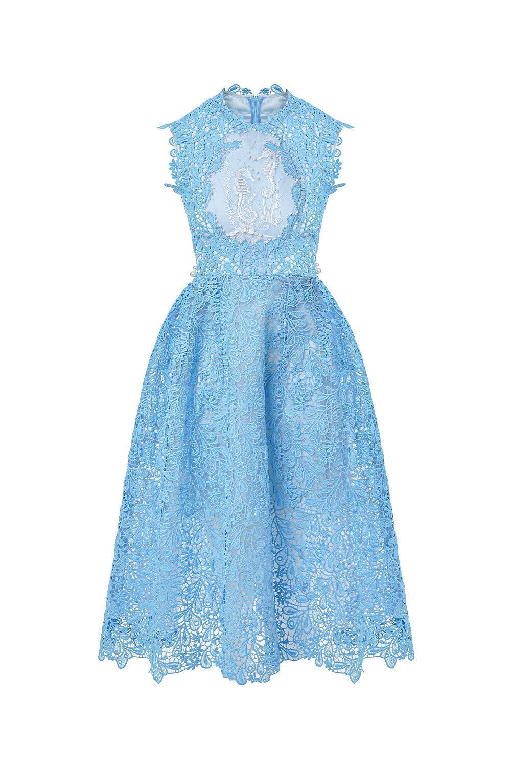 Cara A-line Sleeveless Lace Midi Dress - MEAN BLVD