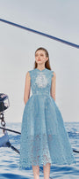 Cara A-line Sleeveless Lace Midi Dress - MEAN BLVD