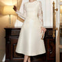 Caris A-line Long Sleeved Taffeta Midi Dress - MEAN BLVD