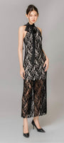 Carly Halter Scarf Neck Lace Ankle Length Dress - MEAN BLVD