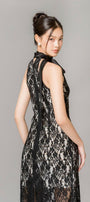 Carly Halter Scarf Neck Lace Ankle Length Dress - MEAN BLVD