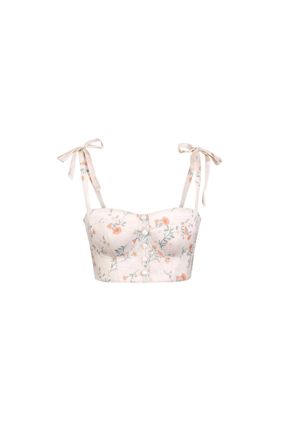 Carmen Bodycon Semi-Heart Neck Polyester Chiffon Crop Top - MEAN BLVD