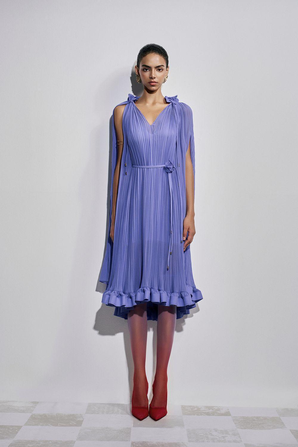 v neck drop waist dress Hutch Gabriella V-Neck Drop-Waist Maxi Dress
