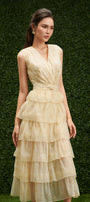 Carolina Layered Sleeveless Organza Midi Dress - MEAN BLVD