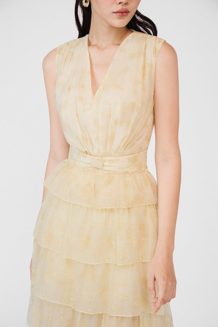 Carolina Layered Sleeveless Organza Midi Dress - MEAN BLVD