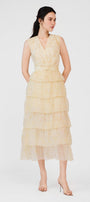Carolina Layered Sleeveless Organza Midi Dress - MEAN BLVD