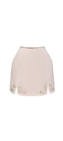 Caroline A-line Embroidered Taffeta Mini Skirt - MEAN BLVD