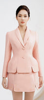 Caroline Peplum Shawl Lapel Taffeta Jacket - MEAN BLVD
