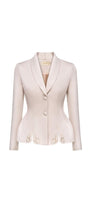 Caroline Peplum Shawl Lapel Taffeta Jacket - MEAN BLVD