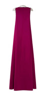 Caroline Trapezoid V-Neck Silk Floor Length Dress - MEAN BLVD