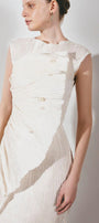 Casey Sheath Extended Flap Duchess Satin Ankle Length Dress - MEAN BLVD