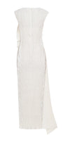 Casey Sheath Extended Flap Duchess Satin Ankle Length Dress - MEAN BLVD