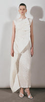 Casey Sheath Extended Flap Duchess Satin Ankle Length Dress - MEAN BLVD