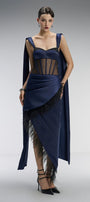 Caspian Feather Trim Maxi Dress - MEAN BLVD