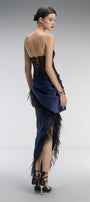 Caspian Feather Trim Maxi Dress - MEAN BLVD
