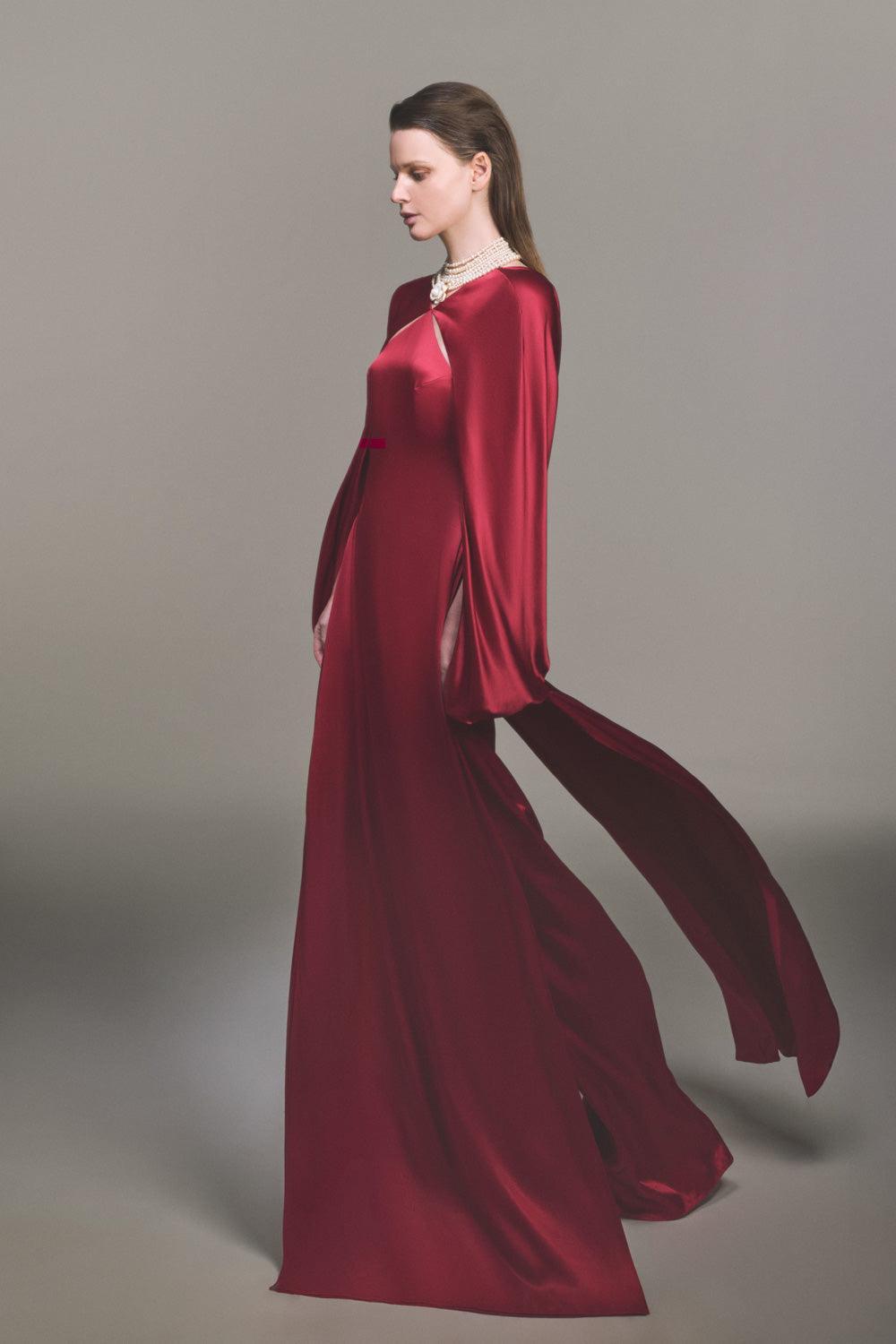 cassandra red dress Red Vegan "Cassandra" Dressing Gown