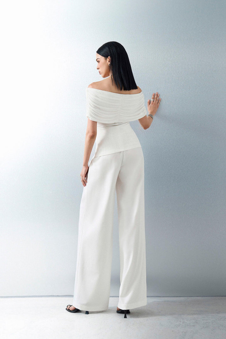 Cassia Straight Wide Leg Linen Cotton Floor Length Pants - MEAN BLVD