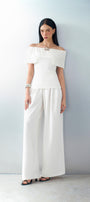 Cassia Straight Wide Leg Linen Cotton Floor Length Pants - MEAN BLVD