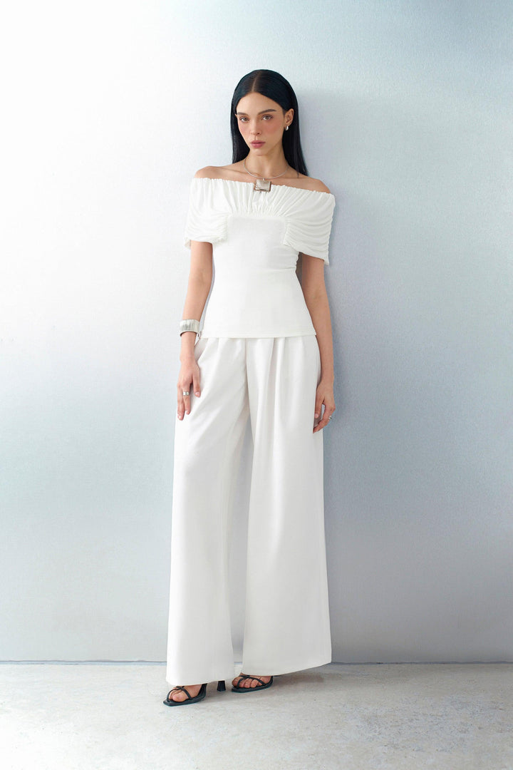 Cassia Straight Wide Leg Linen Cotton Floor Length Pants - MEAN BLVD