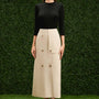 Cecelia Wrap Double Breasted Khaki Midi Skirt - MEAN BLVD