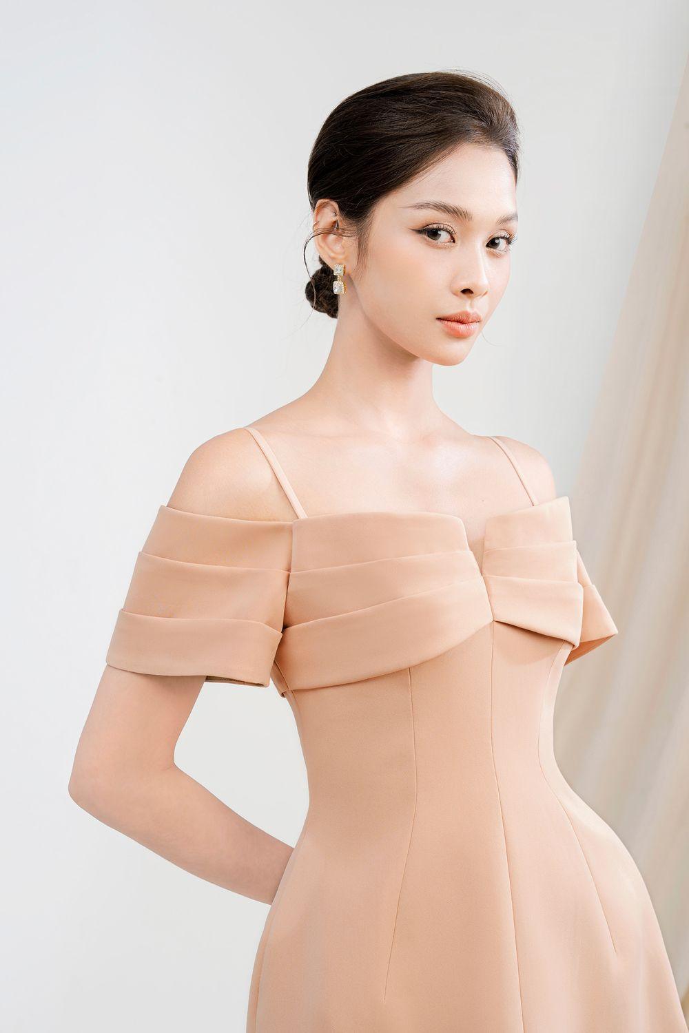 Cecilia A-line Cold Shoulder Sleeved Polycotton Mini Dress - MEAN BLVD