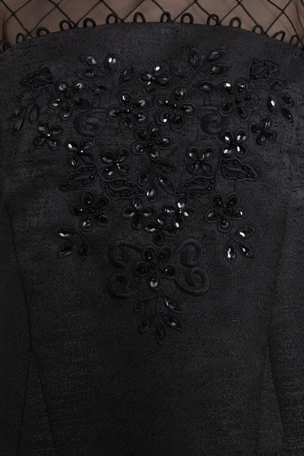 Celestia Cocoon Round Neck Taffeta Below The Knee Dress - MEAN BLVD