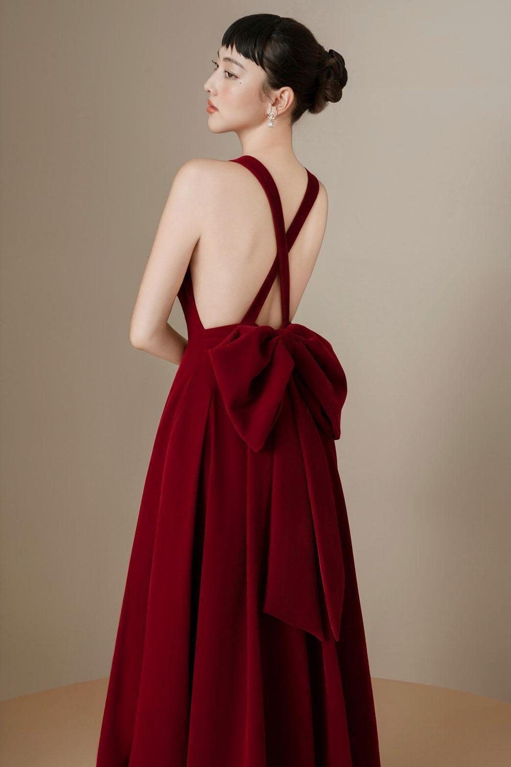 Women's Celine Fit and Flare Pleated Velvet Ankle Length Dress Xs/S/M/L Red/Black Mean Blvd Black / S Women's Celine Fit and Flare Pleated Velvet Ankle Length Dress Xs/S/M/L Red/Black Mean Blvd Black / S