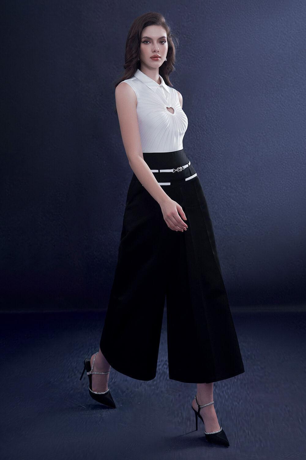 Chameleon A-line Sleeveless Taffeta Silk Ankle Length Jumpsuit - MEAN BLVD