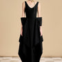 Chandler Asymmetric V-Neck Polyester Ankle Length Dress - MEAN BLVD