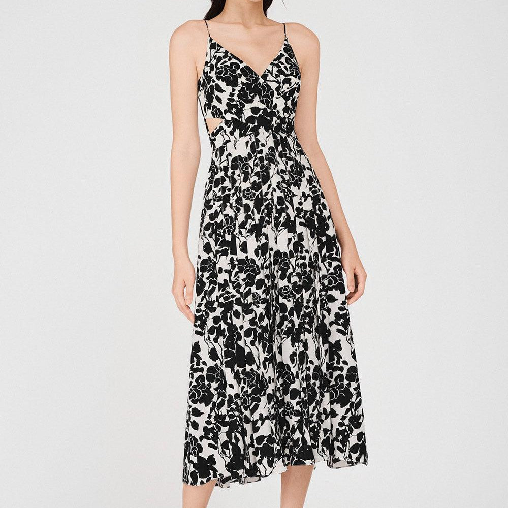 Chandler Empire Pleated Polyester Midi Dress - MEAN BLVD
