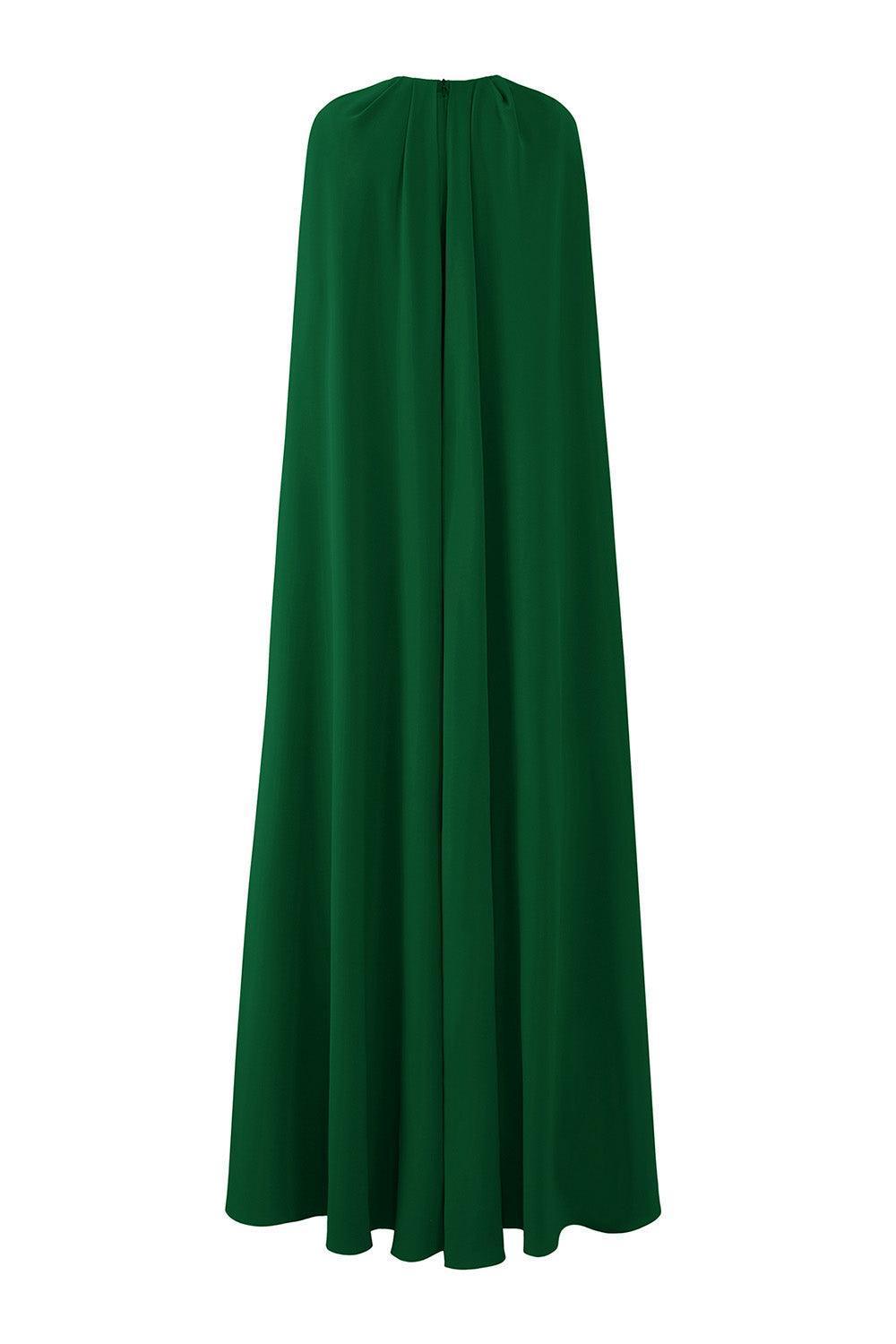 Women's Chanel Sheath Cape Shoulder Silk Floor Length Dress XS/S/M/L/XL/XXL/Customize Green MEAN BLVD Green / S Women's Chanel Sheath Cape Shoulder Silk Floor Length Dress XS/S/M/L/XL/XXL/Customize Green MEAN BLVD Green / S