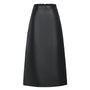 Chantel A-line Back Zipper Leather Midi Skirt - MEAN BLVD