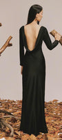 Charm Sheath Cowl Neck Poly Silk Floor Length Dress - MEAN BLVD