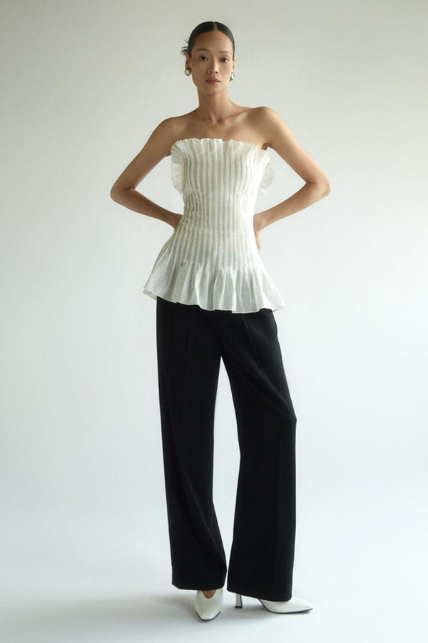 Charming Straight Wide Leg Woolen Ankle Length Pants - MEAN BLVD