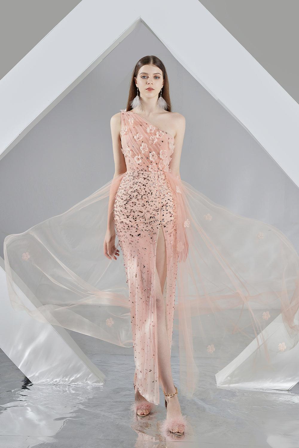 one shoulder organza dress Chelsea Slit Midi – MEAN BLVD cut out maxi dress formal Straight Hem Slit PDF Dress Pattern - Inseam Inches:27