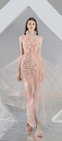 Chelsea Slit One Shoulder Organza Midi Dress - MEAN BLVD