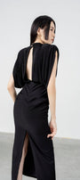 Cheryl Sheath V-Neck Polycotton Midi Dress - MEAN BLVD