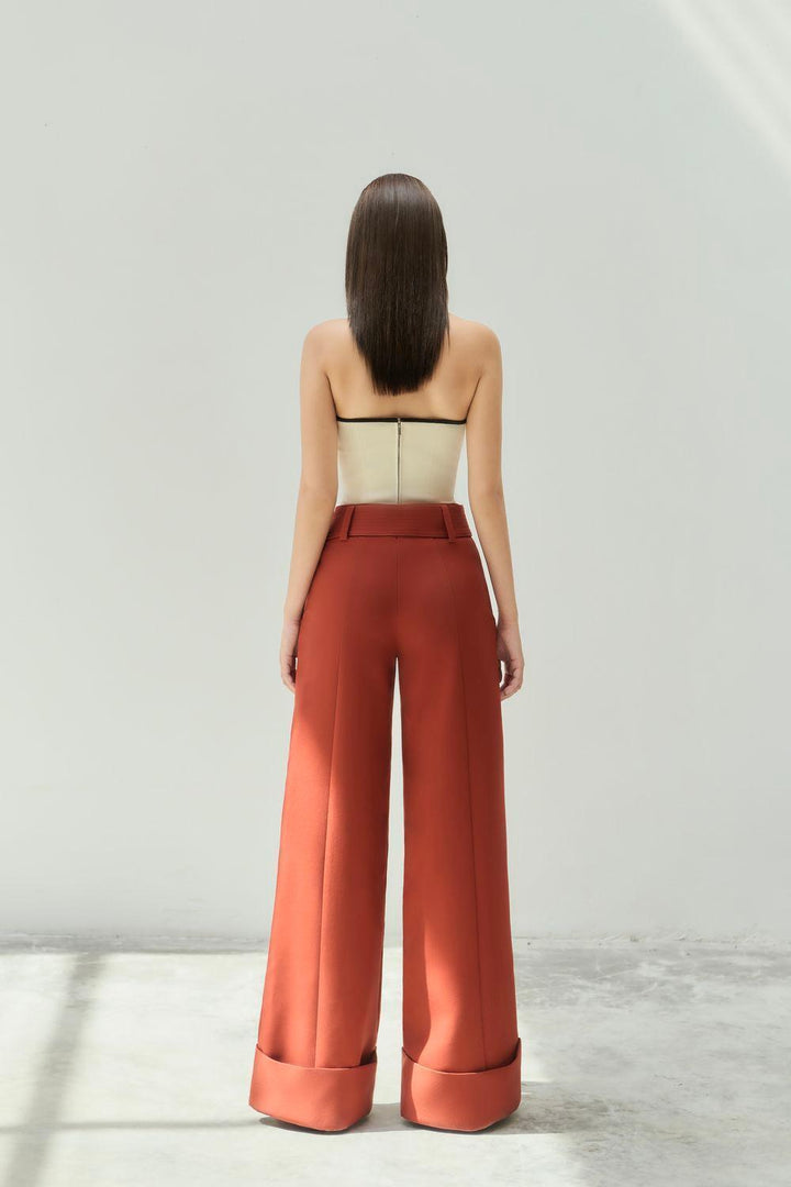 Chieu Straight Wide Leg Khaki Floor Length Pants - MEAN BLVD