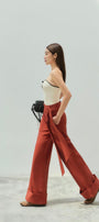 Chieu Straight Wide Leg Khaki Floor Length Pants - MEAN BLVD
