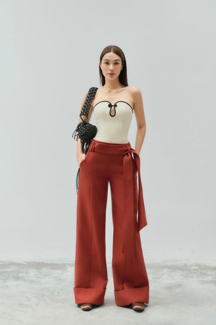 Chieu Straight Wide Leg Khaki Floor Length Pants - MEAN BLVD