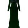 Chloe Mermaid Long Sleeved Velvet Floor Length Dress - MEAN BLVD