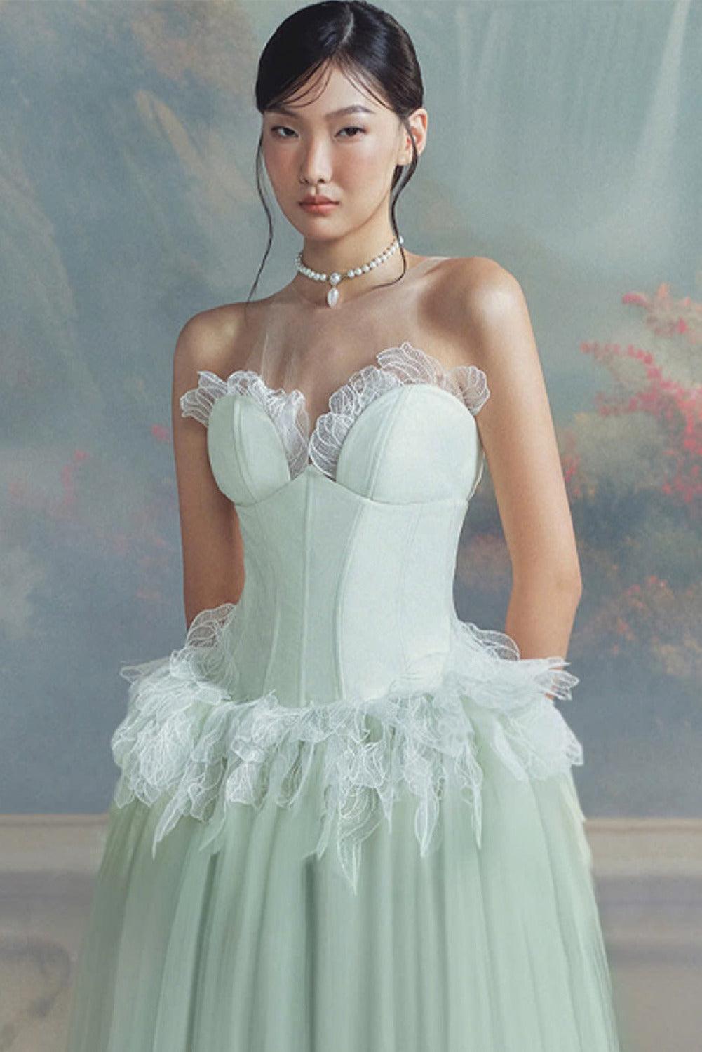 green dress illusion Green Illusion Dress XS