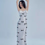 Chuffle Sheath Straight Across Neck Taffeta Floor Length Dress - MEAN BLVD