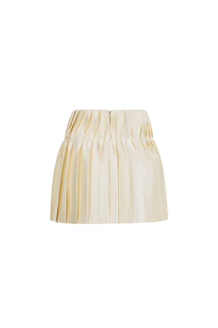 Ciara A-line Pleated Taffeta Mini Skirt - MEAN BLVD