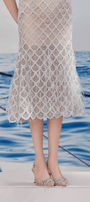 Ciara Trumpet Leg Of Mutton Sleeved Lace Midi Dress - MEAN BLVD