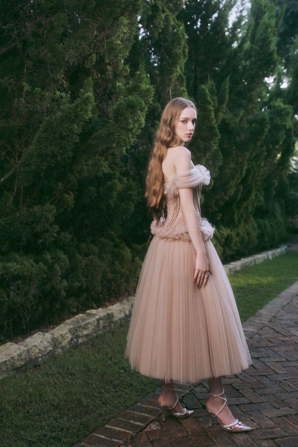 off the shoulder drop waist dress STYLE 107 // OFF THE SHOULDER DROP WAIST ORGANZA THE OWN STUDIO