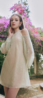 Claire Straight Cold Shoulder Sleeved Lace Mini Dress - MEAN BLVD