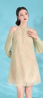 Claire Straight Cold Shoulder Sleeved Lace Mini Dress - MEAN BLVD