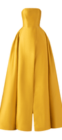 Clara Ball Gown Straight Across Neck Taffeta Maxi Dress - MEAN BLVD